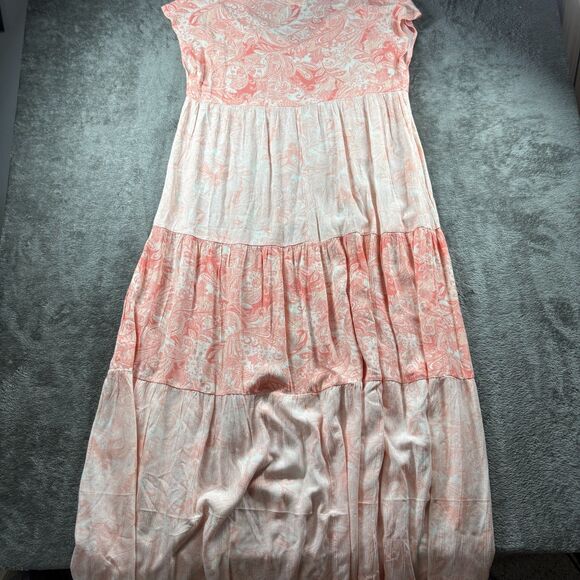 Wonderly Maxi Dress Peasant Tiered Lagenlook Boho Cottagecore Medium Petite G215 - Picture 5 of 10